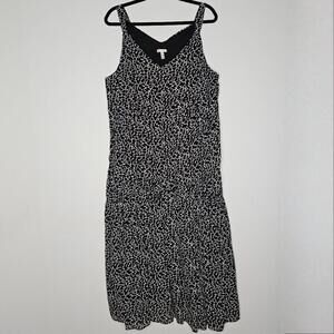 NWT Joie Women's Black/Gray/Caviar Floral Maxi Dress Size XL